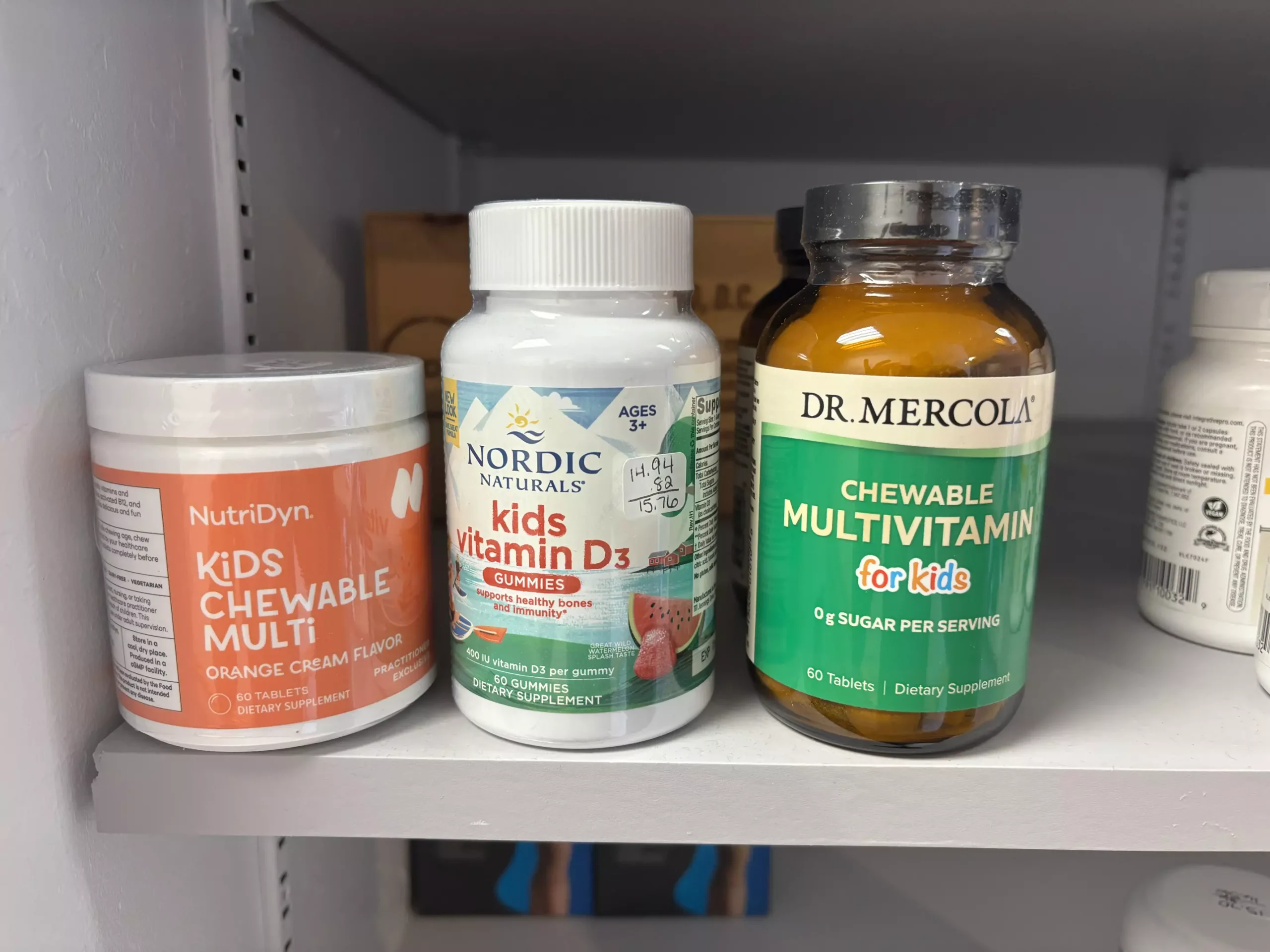 Kids chewable vitamins and nutritional supplements